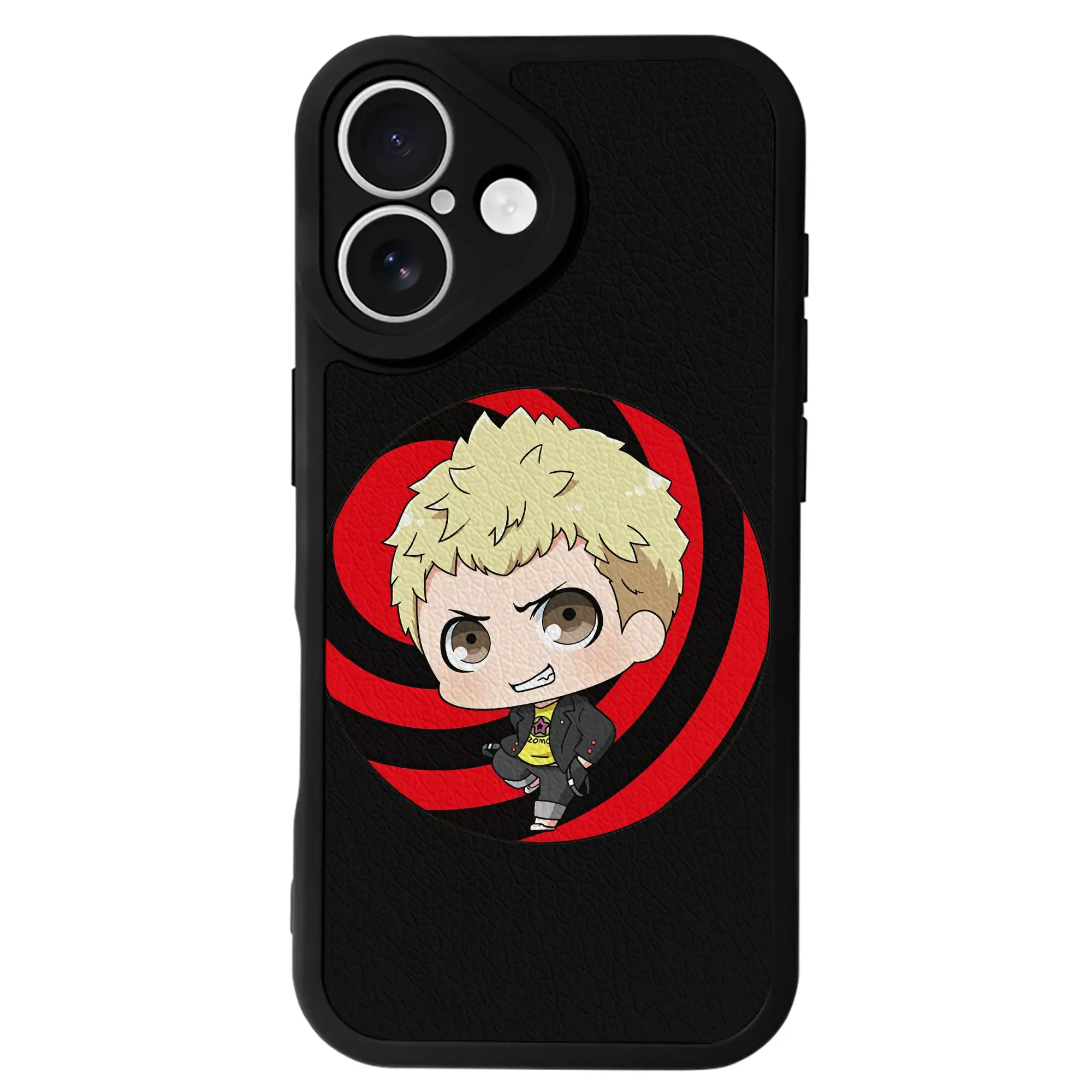 ペルソナ グッズ,坂本竜司 - IPhone 16シリーズ対応 ・ シリコンスマホケース ・ レザー調 ・ 高精度フィット ・ 耐衝撃 ・ ワイヤレス充電対応 ・ 精密カット